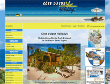 Tablet Screenshot of cotedazur-holidays.com