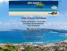 Tablet Screenshot of cotedazur-holidays.de